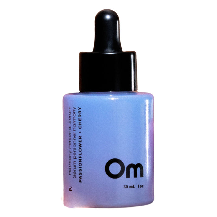 Bottle of OM Organics Passionflower + Cherry Harmony Personal Serum 30mL