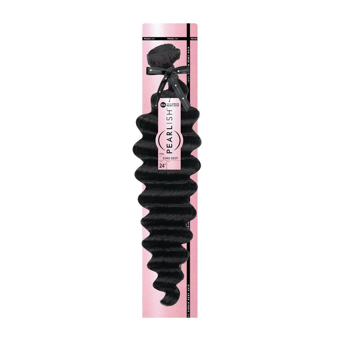 SENSATIONNEL Virgin Remi Euro Deep Pearl hair extensions 24 inch deep wave jet black single bundle