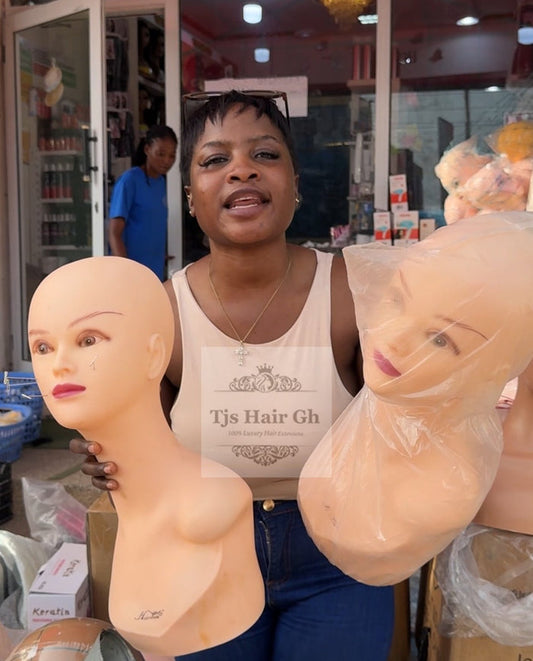 Piercable mannequin long neck