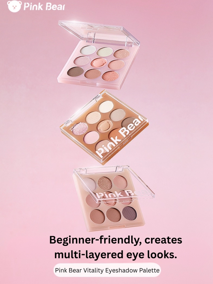 Pink Bear Vitality Eyeshadow Palette 9g - myernk
