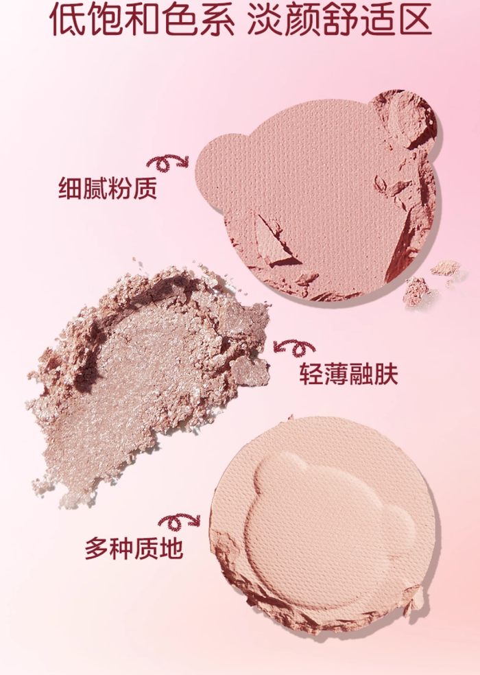 Pink Bear Vitality Eyeshadow Palette 9g - myernk