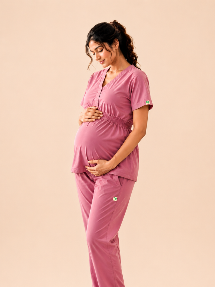 PINK MATERNITY SCRUB FOR WOMEN