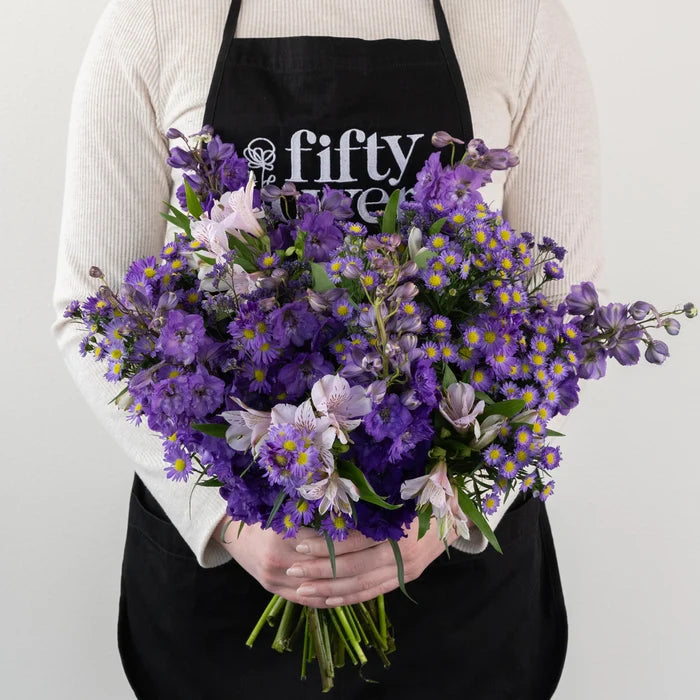Purple Magic Flower Centerpiece Apron - Image