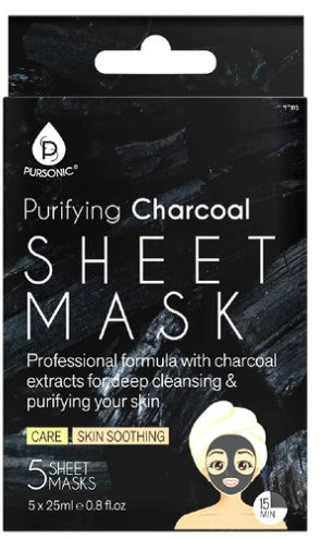 Pursonic Purifying Charcoal Sheet Mask - Palms Fashion Inc.