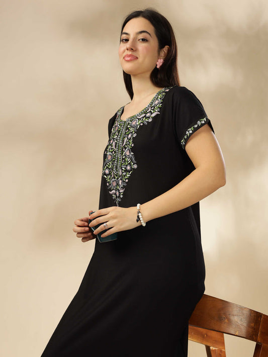 Designer Nighty for Women in Black