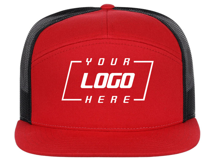Richardson 168 7 Panel Trucker - Red/Black