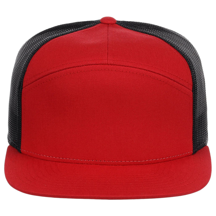 Richardson 168 7 Panel Trucker - Red/Black