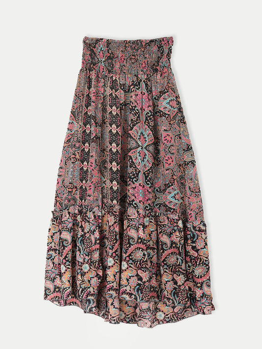 Ruffled Slit Maxi Skirt | Multi-Image 1