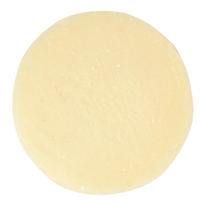 Front of bar of ylang ylang and sweet orange scented body buffer bar, designed to cleanse, exfoliate and moisturise skin.