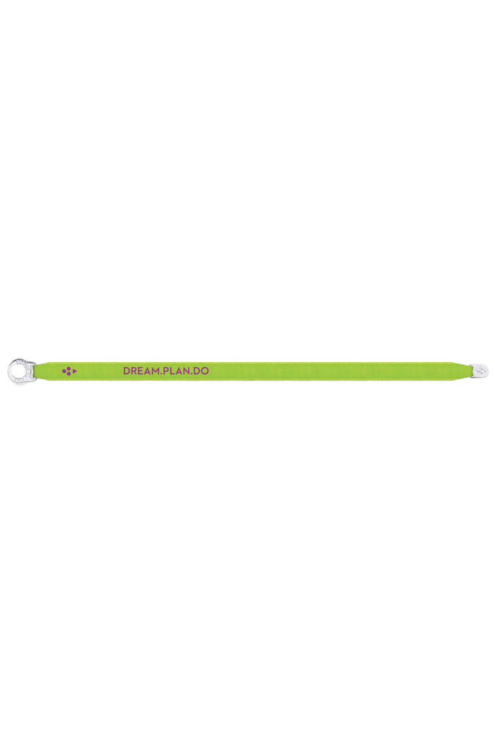 SATIN BRACELET DREAM.PLAN.DO NEON GREEN