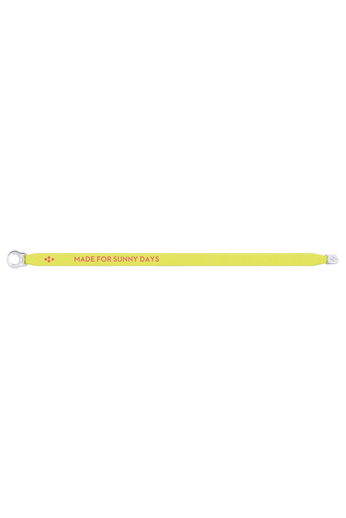 SATIN BRACELET MADE FOR SUNNY DAYS NEON YELLOW