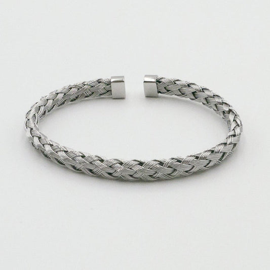 Vario silver woven mesh bracelet