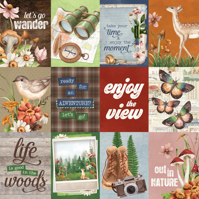 Simple Stories - 12X12 Patterned Paper - Simple Vintage Woodlands - 3x4 Elements. Available at Embellish Away located in Bowmanville Ontario Canada.