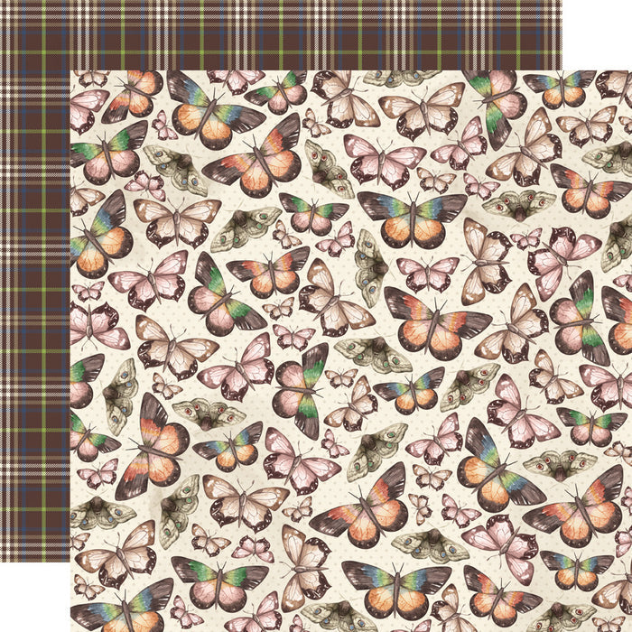 Simple Stories - 12X12 Patterned Paper - Simple Vintage Woodlands - Let's Explore. Available at Embellish Away located in Bowmanville Ontario Canada.