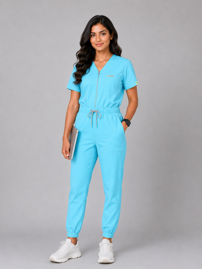 SKYBLUE SWASTHYA SUTRA JOGGER JUMPSUIT FOR WOMEN