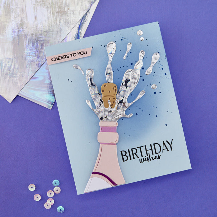 Spellbinders - 8.5"X11" Specialty Cardstock - 11/Pkg - Holographic Assortment. Available at Embellish Away located in Bowmanville Ontario Canada. Example by brand ambassador.