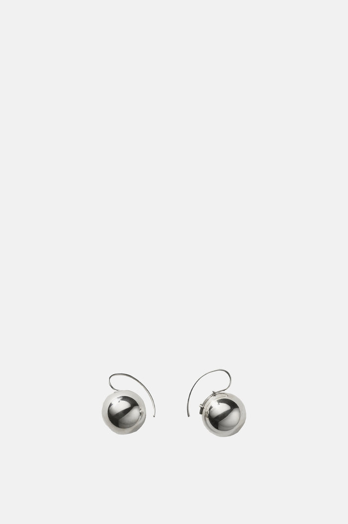 Annika Inez Sphere Drop Earrings Silver.