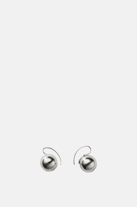 Annika Inez Sphere Drop Earrings Silver.