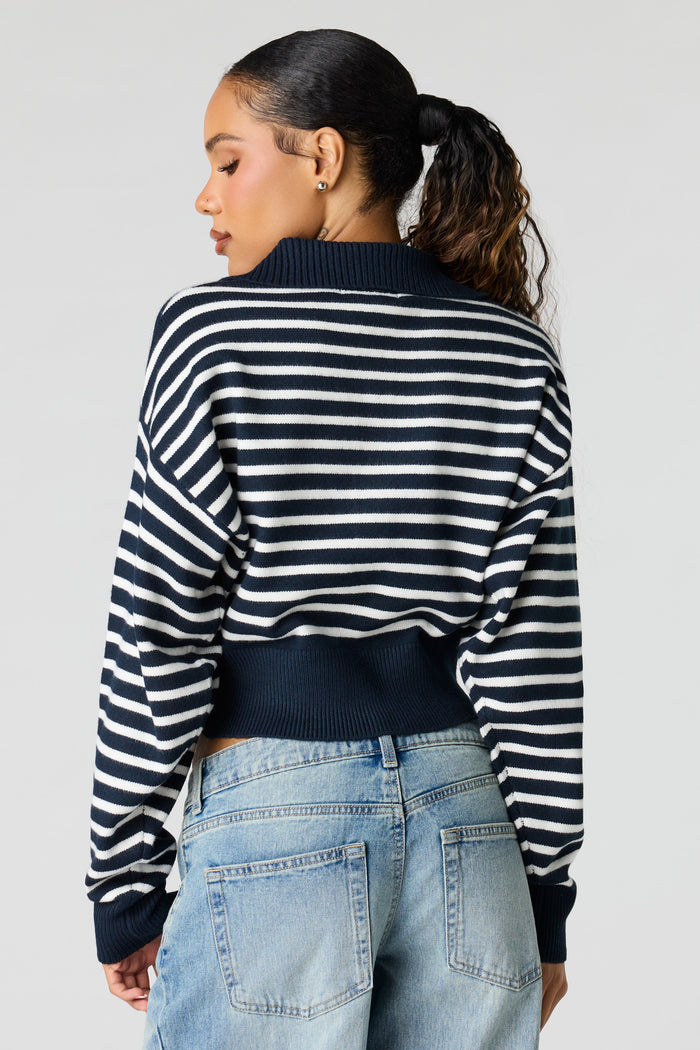 Striped Polo Sweater