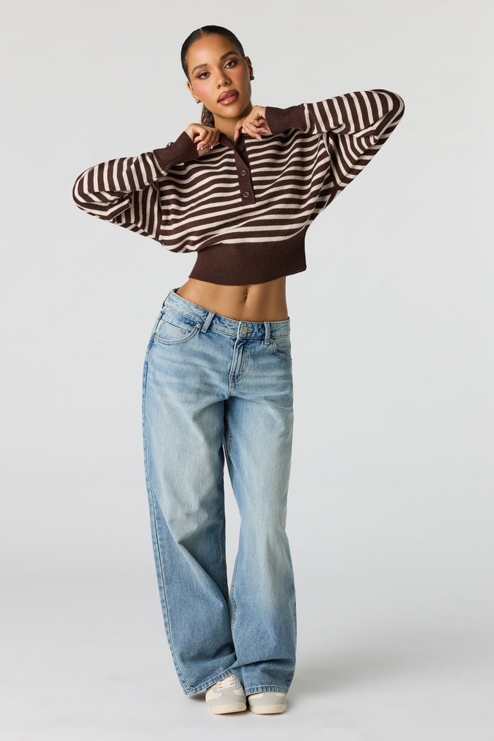 Striped Polo Sweater