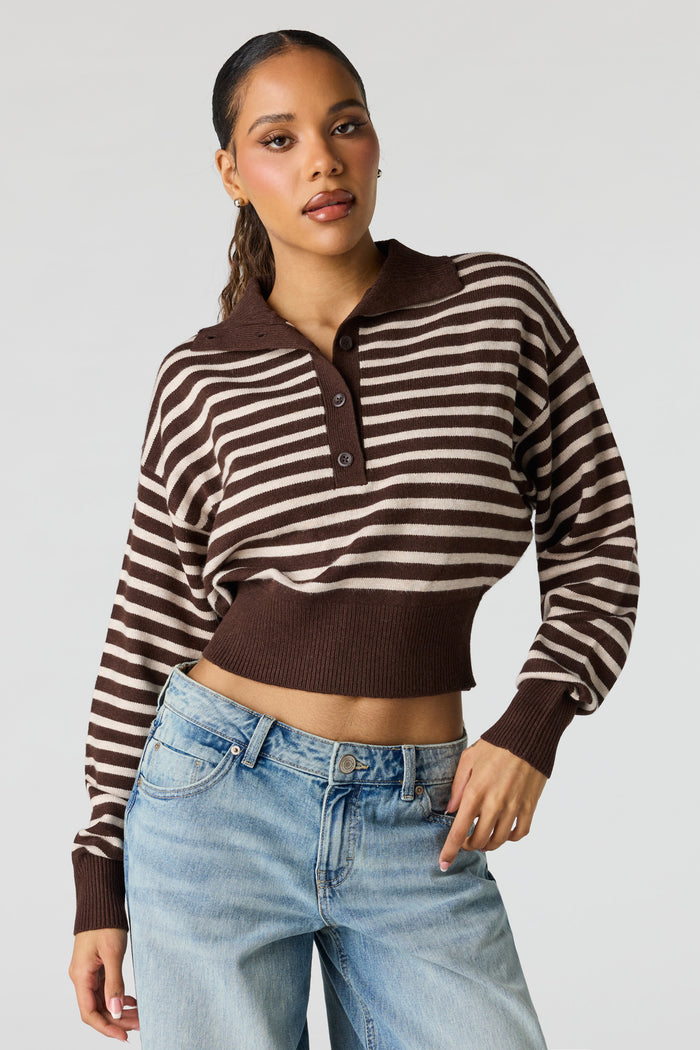 Striped Polo Sweater