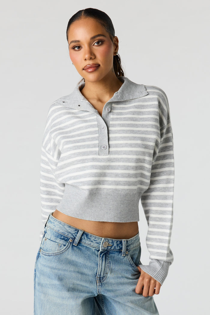 Striped Polo Sweater