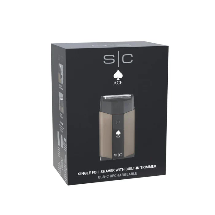 StyleCraft Ace Single Foil Shaver with Built-in Trimmer # SC802N - Palms Fashion Inc.