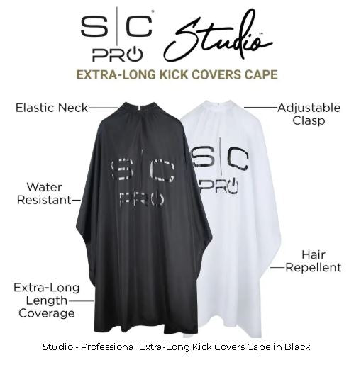 STYLECRAFT EXTRA LONG CAPE - BLACK # SC340B - Palms Fashion Inc.