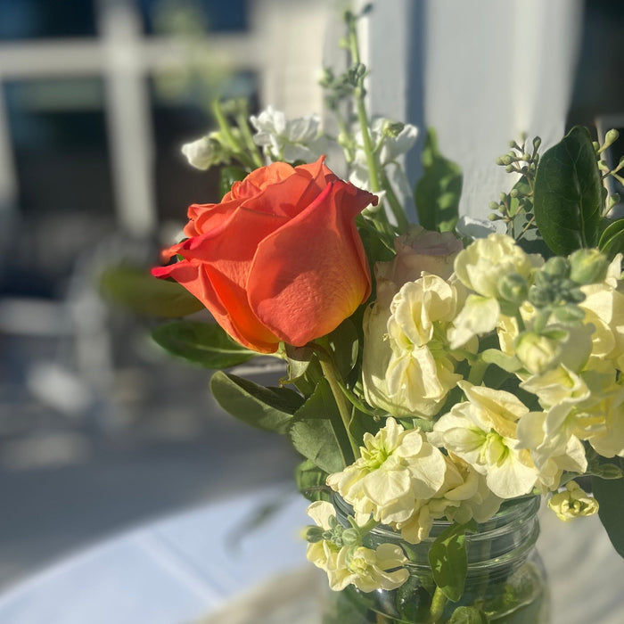 Sunset Orange and Pink Lakeside Wedding