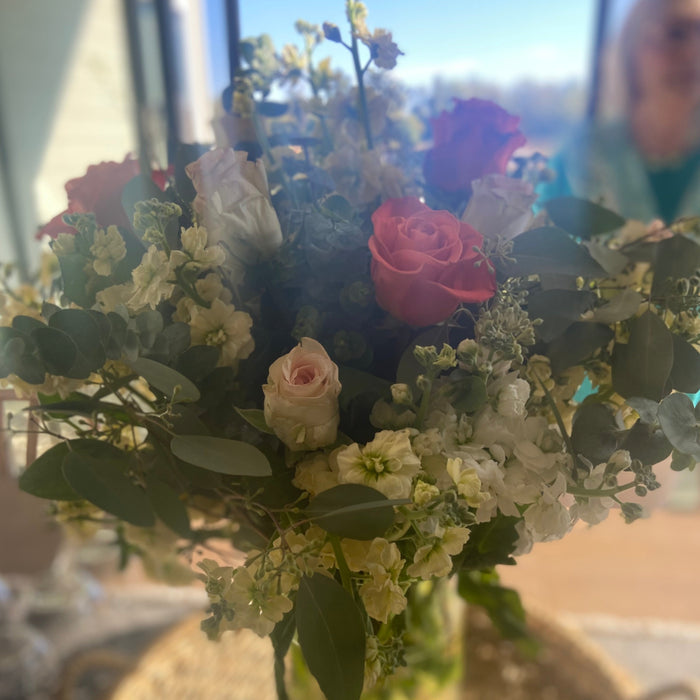Sunset Orange and Pink Lakeside Wedding