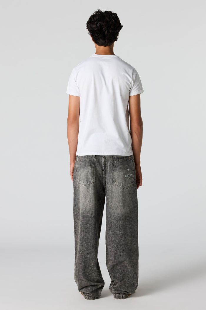 Super Baggy Chain Graphic Jean