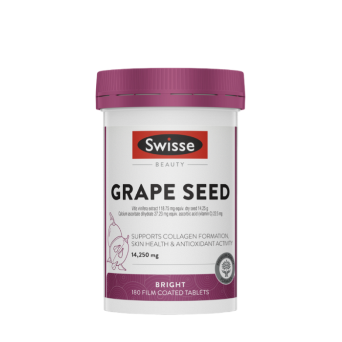 SWISSE Beauty Grape Seed 180 Tablets - myernk