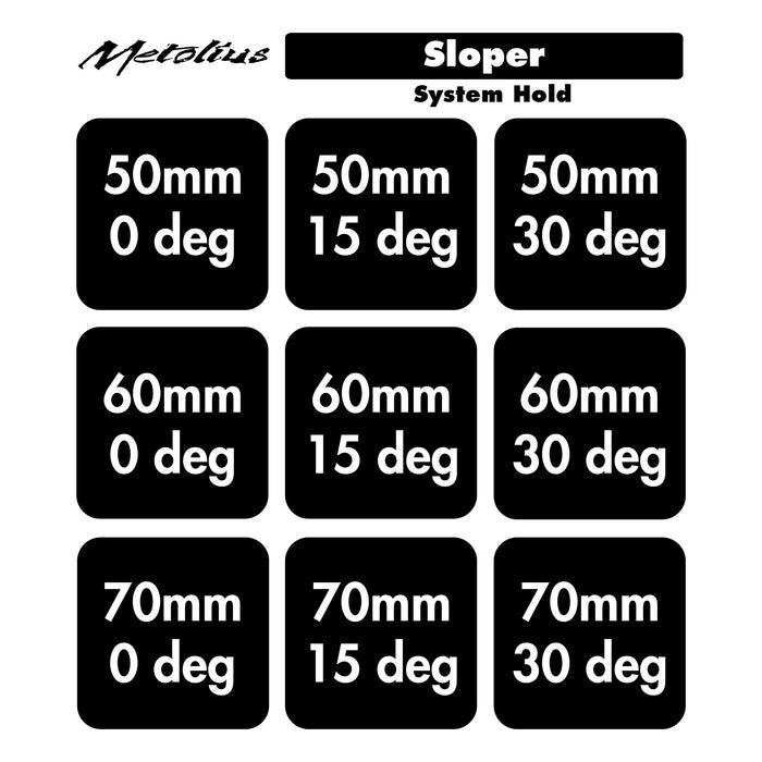 System Holds - Sloper - sizes