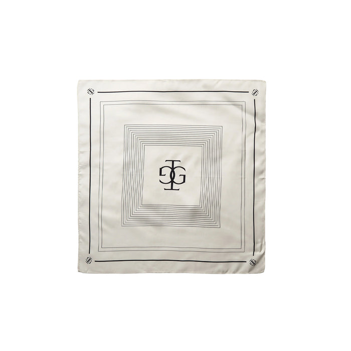 The Garment TG SILK SCARF, Cream/Black