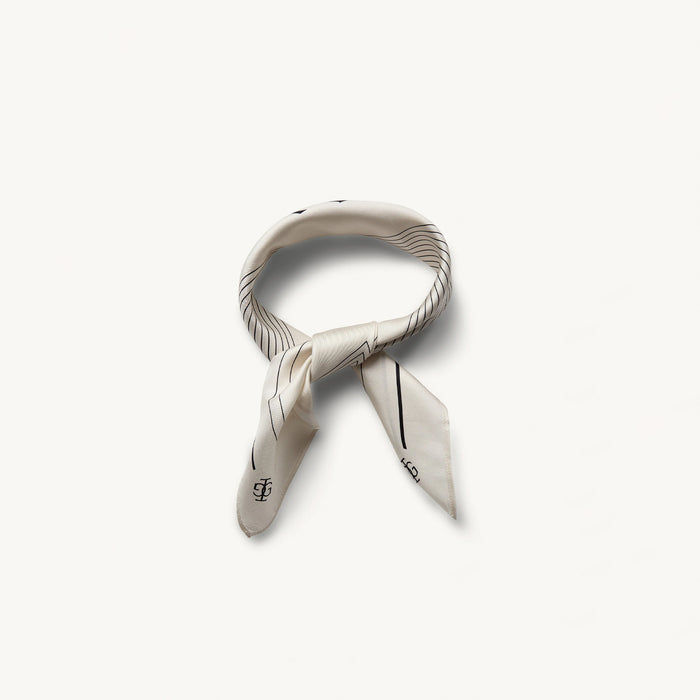 The Garment TG SILK SCARF, Cream/Black