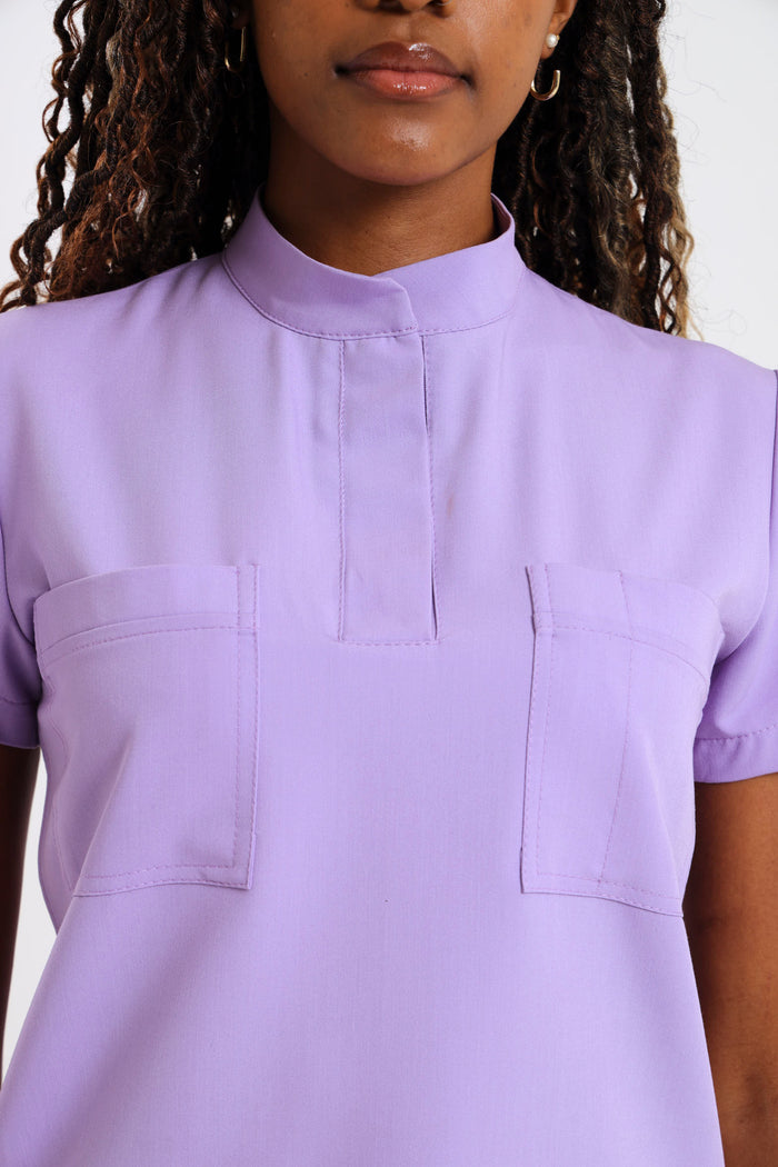 THE LUX LADIES MANDARIN FEMME TOP - Greens Medi Scrubs South Africa - Premium Medical Uniforms & Apparel - Delivery Across SA