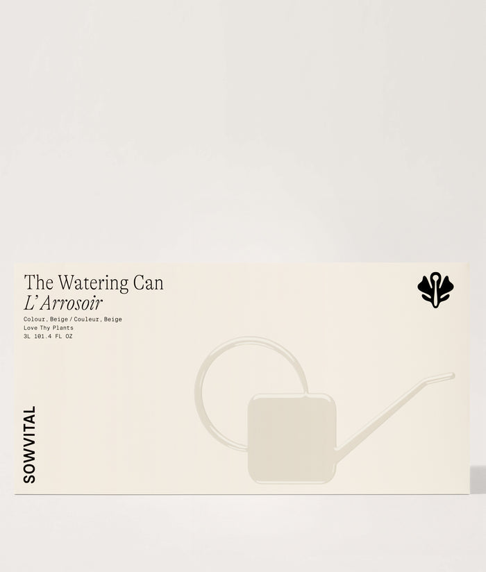 Product packaging for 'The Watering Can' by Sowvital on a white background.