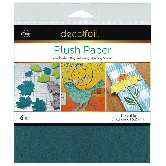 Therm-O Web - Deco Foil Plush Papers - 6" x 6" - Teal Waters (6 Sheets). Available at Embellish Away located in Bowmanville Ontario Canada.