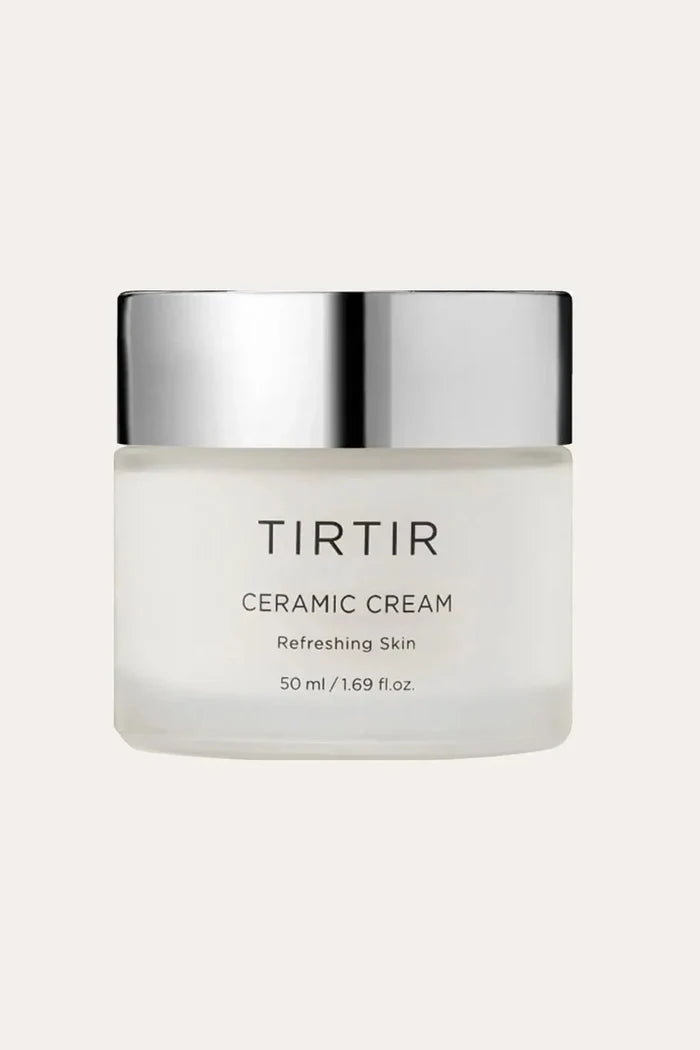 TIRTIR Ceramic Cream jar, a rich hydrating formula essential for achieving smooth porcelain skin.