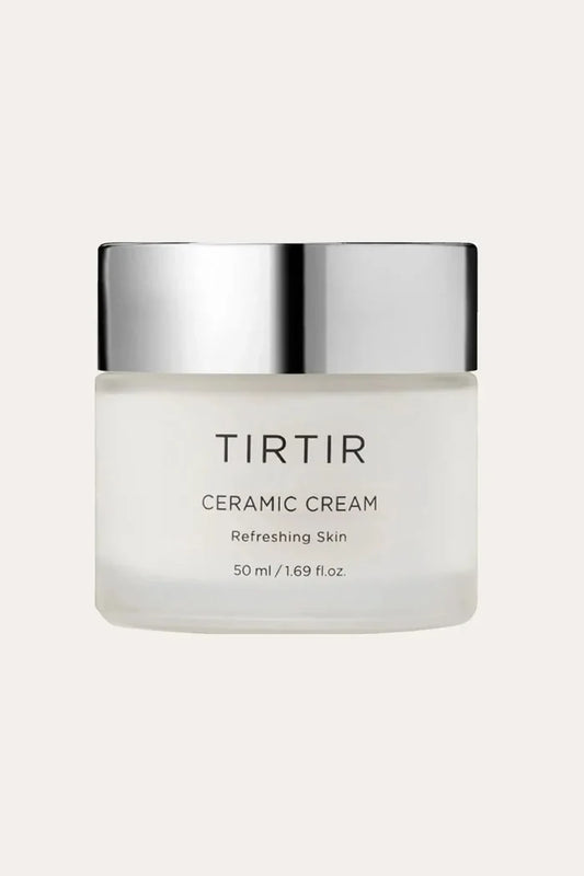 TIRTIR Ceramic Cream jar, a rich hydrating formula essential for achieving smooth porcelain skin.