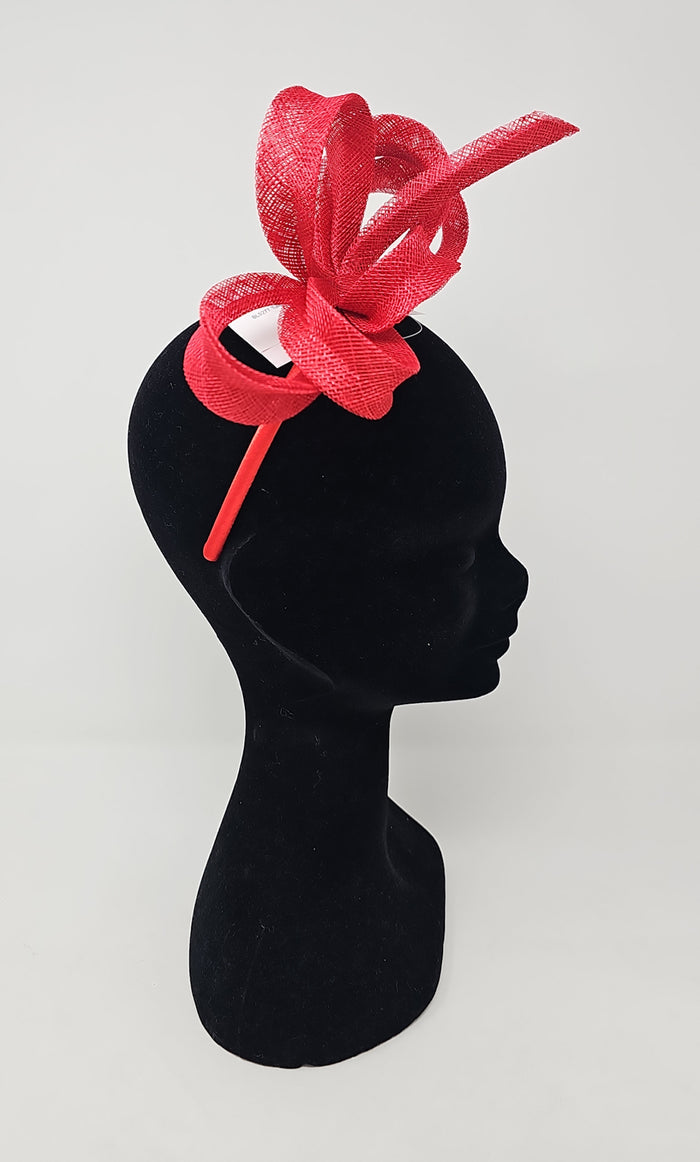 Tulip Red Loop Hairband Fascinator