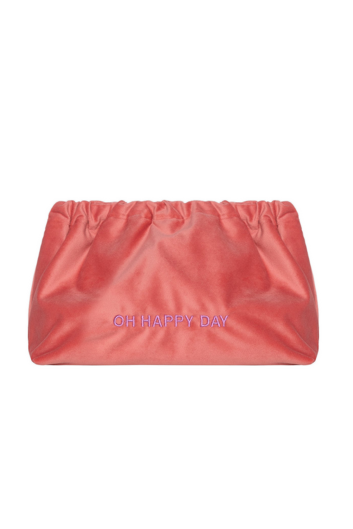 VELVET CLUTCH BAG OH HAPPY DAY