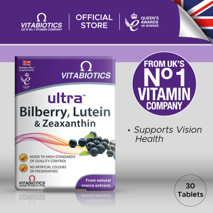Vitabiotics Ultra Bilberry, Lutein and Zeaxanthin 30