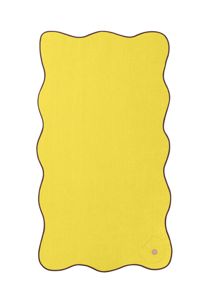 Wavy beach towel banana grape front