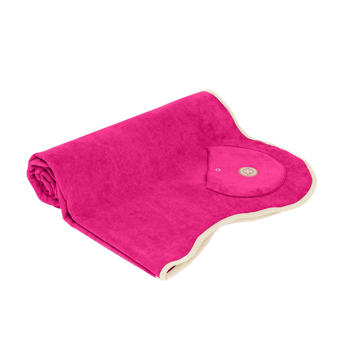 Wavy beach towel pink bubble gum detail
