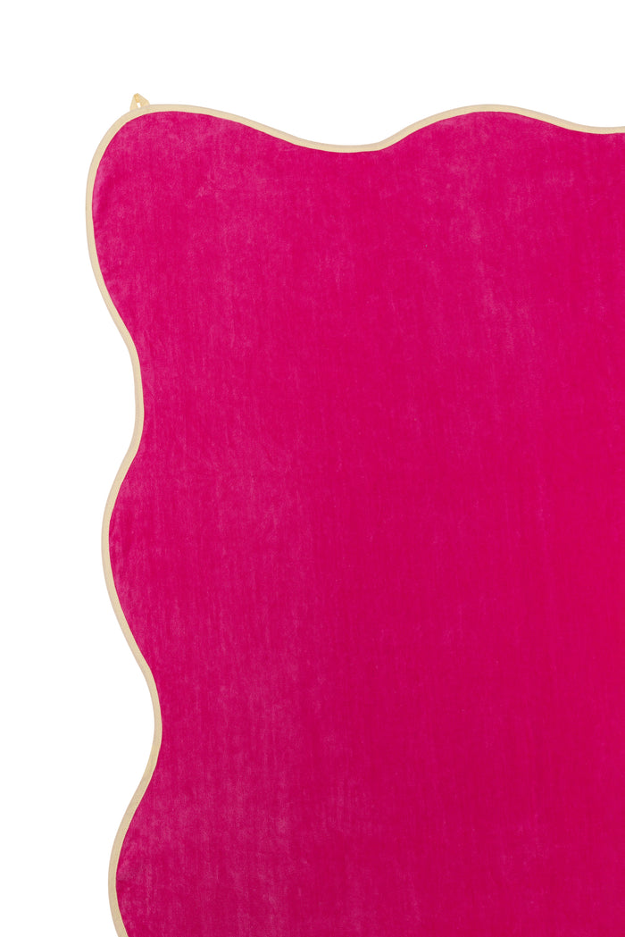 Wavy beach towel pink bubble gum extra