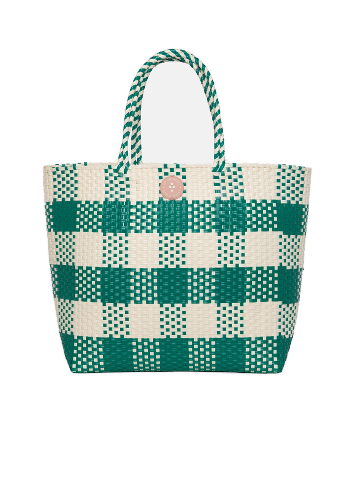 WOVEN TOTE BAG GREEN