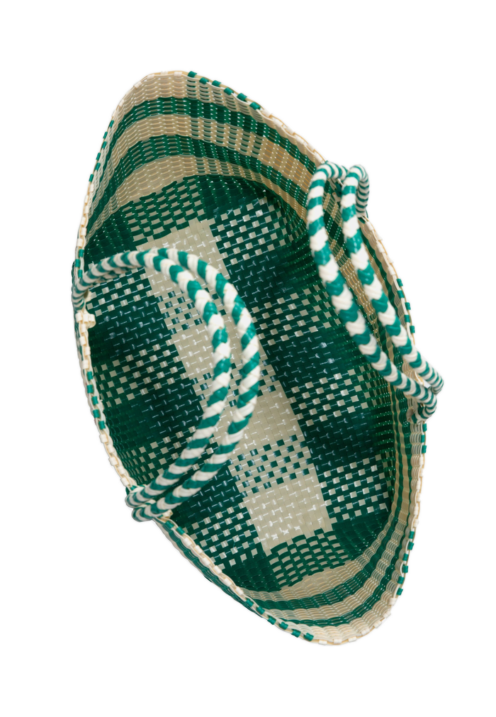 WOVEN TOTE BAG GREEN