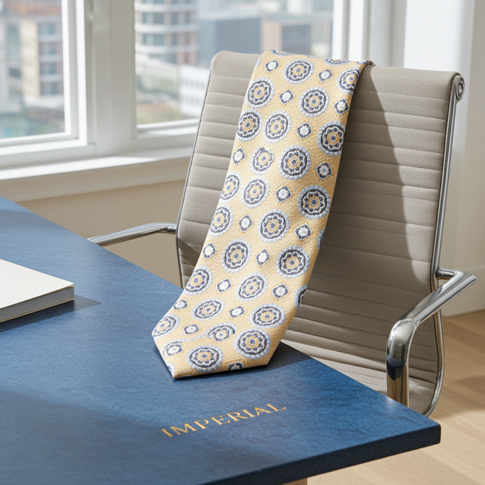 Yellow Patterned Tie