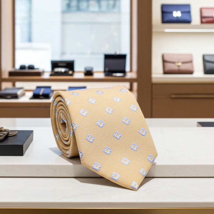 Yellow Patterned Tie